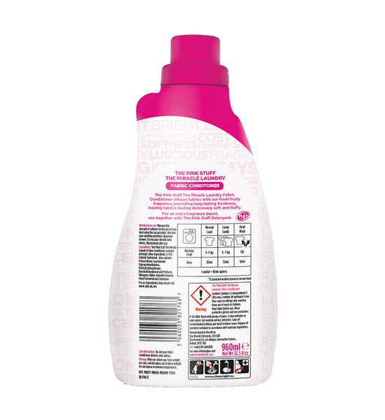 Кондиціонер для білизни The Pink Stuff Laundry Fabric Conditioner 960 мл. pss012 фото