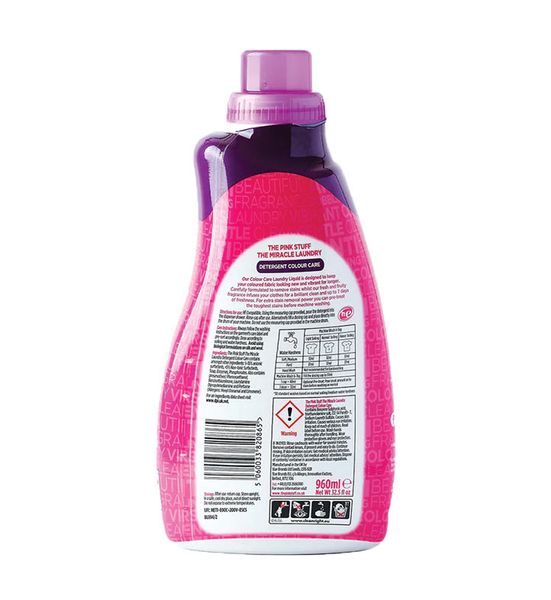 Гель-концентрат для прання кольорових речей The Pink Stuff Laundry Detergent Colour Care Liquid 960 мл. pss011 фото