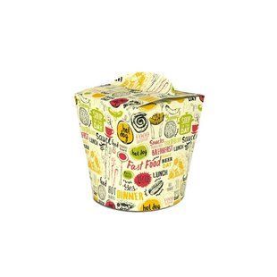 Упаковка для локшини (wok), 600ml, світла, 50 шт/уп. pxs600l фото