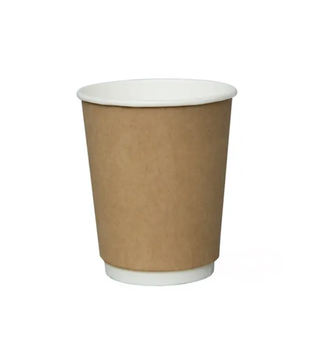 Стакан двошаровий, крафт/білий 175ml (20шт) px175kb2s фото