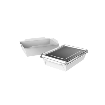 Контейнер с прозрачной крышкой 700ml белый (50шт) px700cbw фото