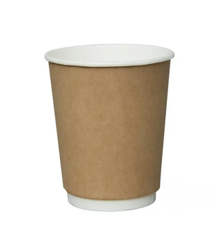 Стакан двошаровий, крафт/білий 250ml (20шт) px250kb2s фото