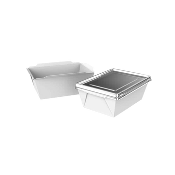 Контейнер с прозрачной крышкой 900ml белый (50шт) px900cbw фото